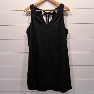 Old Navy Black Sleeveless Tie-Back Mini Classic Mod Minimalist Preppy Dress S